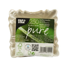 Lade das Bild in den Galerie-Viewer, PAPSTAR 100 Schalen, Pappe "pure" eckig weiss
