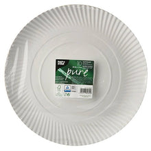 Lade das Bild in den Galerie-Viewer, PAPSTAR Teller rund Ø 32 cm, weiß, aus Pappe "pure" | Schrumpffolie (10 Stück)
