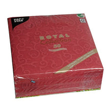 Lade das Bild in den Galerie-Viewer, PAPSTAR 50 Servietten "ROYAL Collection" 1/4-Falz 40 x 40 cm bordeaux

