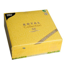 Lade das Bild in den Galerie-Viewer, PAPSTAR 50 Servietten "ROYAL Collection" 1/4-Falz 40 x 40 cm gelb
