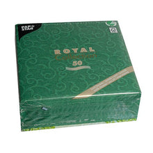 Lade das Bild in den Galerie-Viewer, PAPSTAR 50 Servietten "ROYAL Collection" 1/4-Falz 40 x 40 cm grün
