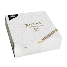 Lade das Bild in den Galerie-Viewer, PAPSTAR 50 Servietten "ROYAL Collection" 1/4-Falz 40 x 40 cm weiss
