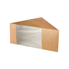 Lade das Bild in den Galerie-Viewer, PAPSTAR Sandwichboxen mit Sichtfenster, braun, aus PLA, 12,3 cm | Folie (50 Stück)

