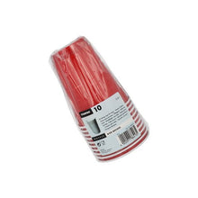 Lade das Bild in den Galerie-Viewer, Starpak 10 Bierbecher, PS 0,4 l Ø 9,5 cm · 12 cm rot/weiss | Folie (10 Stück)
