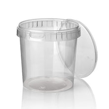 Lade das Bild in den Galerie-Viewer, Starpak 30 Feinkostbecher, PP 770 ml Ø 11,8 cm · 11,3 cm transparent mit Originalitätsverschluss | Schrumpffolie (30 Stück)
