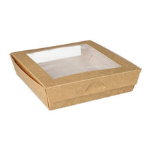 Lade das Bild in den Galerie-Viewer, PAPSTAR 25 Feinkostboxen, Pappe mit Sichtfenster aus PLA eckig
