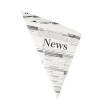 Lade das Bild in den Galerie-Viewer, PAPSTAR Spitztüten "Newsprint", fettdicht, 32,5x23 cm, Pergament-Ersatz | Schrumpffolie (300 Stück)

