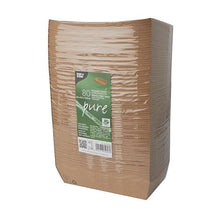 Lade das Bild in den Galerie-Viewer, PAPSTAR 80 Snacktrays, Pappe "pure" braun "100% Fair"
