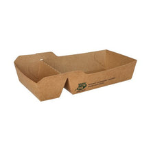 Lade das Bild in den Galerie-Viewer, PAPSTAR 80 Pommes-Frites-Trays, Pappe "pure" 2-geteilt braun "100% Fair" 2-geteilt
