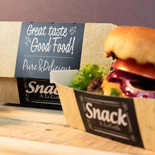 Lade das Bild in den Galerie-Viewer, PAPSTAR 50 Burgerboxen, Pappe "pure" "Good Food"
