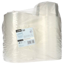 Lade das Bild in den Galerie-Viewer, Starpak 50 Verpackungsbecher mit Klappdeckeln, PP transparent 8-eckig
