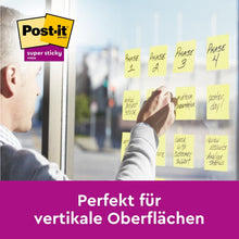 Lade das Bild in den Galerie-Viewer, Post-it® Super Sticky Notes, 47,6 mm x 47,6 mm, 90 Blatt/Block, 100% PEFC
