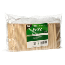 Lade das Bild in den Galerie-Viewer, PAPSTAR Fingerfood-Spieße Holz "pure" Ø 3 mm, 10 cm lang | Schrumpffolie (1000 Stück)
