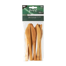 Lade das Bild in den Galerie-Viewer, PAPSTAR Bambusmesser "pure" 16 cm, umweltfreundlich und stabil | Beutel (10 Stück)
