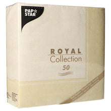 Lade das Bild in den Galerie-Viewer, PAPSTAR 50 Servietten "ROYAL Collection" 1/4-Falz 40 x 40 cm champagner

