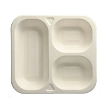Lade das Bild in den Galerie-Viewer, PAPSTAR 50 Siegelschalen, Zuckerrohr 4,2 cm x 24,5 cm x 26,5 cm weiss
