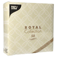 Lade das Bild in den Galerie-Viewer, PAPSTAR 50 Servietten "ROYAL Collection" 1/4-Falz 40 x 40 cm champagner
