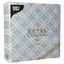 Lade das Bild in den Galerie-Viewer, PAPSTAR 50 Servietten "ROYAL Collection" 1/4-Falz 40 x 40 cm blau
