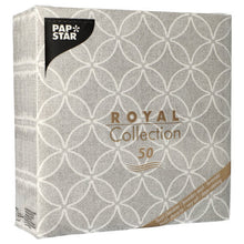 Lade das Bild in den Galerie-Viewer, PAPSTAR 50 Servietten "ROYAL Collection" 1/4-Falz 40 x 40 cm grau
