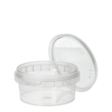 Lade das Bild in den Galerie-Viewer, Starpak 38 Feinkostbecher, PP rund 180 ml Ø 9,5 cm · 4,5 cm transparent mit Originalitätsverschluss | Schrumpffolie (38 Stück)
