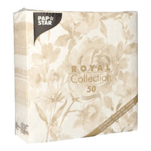 Lade das Bild in den Galerie-Viewer, PAPSTAR 50 Servietten "ROYAL Collection" 1/4-Falz 40 x 40 cm sand
