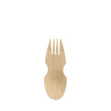Lade das Bild in den Galerie-Viewer, PAPSTAR Göffel aus Bambus "pure", 8,5 cm, ideal für Fingerfood | Faltschachtel (50 Stück)
