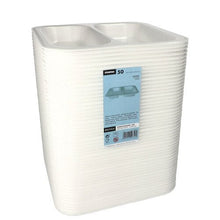 Lade das Bild in den Galerie-Viewer, Starpak 50 Siegelschalen, XPS 4,2 cm x 24,5 cm x 26,5 cm weiss laminiert
