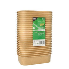 Lade das Bild in den Galerie-Viewer, PAPSTAR 25 Verpackungsbecher, Pappe rechteckig braun
