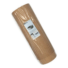 Lade das Bild in den Galerie-Viewer, Starpak 50 Salatschalen, Pappe mit PE-Beschichtung rund braun
