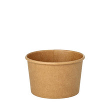 Lade das Bild in den Galerie-Viewer, Starpak 25 Suppenbecher, Pappe rund 230 ml Ø 9,8 cm · 6 cm braun | Folie (25 Stück)
