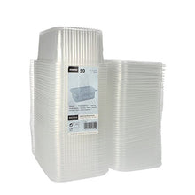 Lade das Bild in den Galerie-Viewer, Starpak 50 Verpackungsbecher mit Klappdeckeln, PP transparent rechteckig
