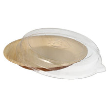 Lade das Bild in den Galerie-Viewer, Starpak 10 Teller, Palmblatt rund 500 ml Ø 23 cm · 5,3 cm mit rPET Deckel "Kombipack" | Schrumpffolie (10 Stück)
