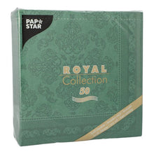 Lade das Bild in den Galerie-Viewer, PAPSTAR 50 Servietten "ROYAL Collection" 1/4-Falz 40 x 40 cm grün
