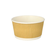 Lade das Bild in den Galerie-Viewer, PAPSTAR Suppenbecher rund, braun/weiß, 11 cm, Ripple Wall | Folie (25 Stück)
