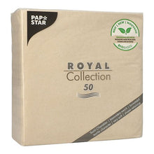 Lade das Bild in den Galerie-Viewer, PAPSTAR 50 Servietten "ROYAL Collection" 1/4-Falz 40 x 40 cm sand
