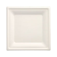 Lade das Bild in den Galerie-Viewer, PAPSTAR 100 Teller, Zuckerrohr "pure" eckig, weiss
