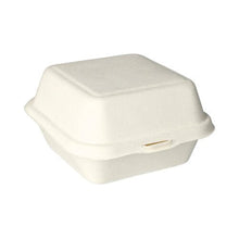 Lade das Bild in den Galerie-Viewer, PAPSTAR Hamburger-Boxen aus Zuckerrohr, 8x14x15 cm, umweltfreundlich | Karton (500 Stück)
