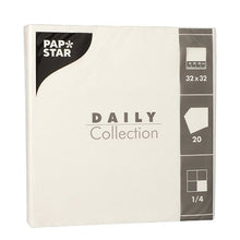 Lade das Bild in den Galerie-Viewer, PAPSTAR 20 Servietten "DAILY Collection" 1/4-Falz 32 cm x 32 cm
