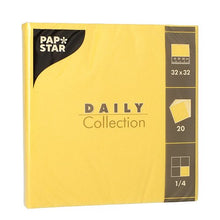 Lade das Bild in den Galerie-Viewer, PAPSTAR 20 Servietten "DAILY Collection" 1/4-Falz 32 cm x 32 cm
