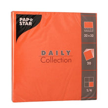 Lade das Bild in den Galerie-Viewer, PAPSTAR 20 Servietten "DAILY Collection" 1/4-Falz 32 cm x 32 cm
