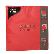 Lade das Bild in den Galerie-Viewer, PAPSTAR 20 Servietten "DAILY Collection" 1/4-Falz 32 cm x 32 cm
