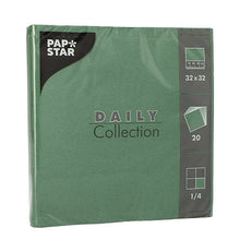 Lade das Bild in den Galerie-Viewer, PAPSTAR 20 Servietten "DAILY Collection" 1/4-Falz 32 cm x 32 cm
