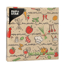 Lade das Bild in den Galerie-Viewer, PAPSTAR 20 Servietten, 33 cm x 33 cm 3-lagig 1/4-Falz natur
