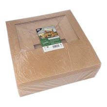 Lade das Bild in den Galerie-Viewer, PAPSTAR 25 Cupcake-Kartons eckig 10 cm mit Sichtfenster aus PLA
