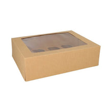 Lade das Bild in den Galerie-Viewer, PAPSTAR 25 Cupcake-Kartons eckig 10 cm mit Sichtfenster aus PLA
