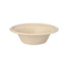 Lade das Bild in den Galerie-Viewer, PAPSTAR Schalen aus Zuckerrohr "pure", Ø 15,5 cm, natur, 380 ml | Schrumpffolie (50 Stück)
