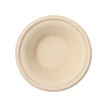 Lade das Bild in den Galerie-Viewer, PAPSTAR Schalen aus Zuckerrohr "pure", Ø 15,5 cm, natur, 380 ml | Schrumpffolie (50 Stück)
