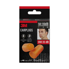 Lade das Bild in den Galerie-Viewer, 3M™ Gehörschutzstöpsel 1100, Weichschaum, SNR-Wert 35 dB, Orange
