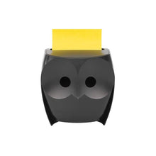 Lade das Bild in den Galerie-Viewer, Post-it® Z-Notes Dispenser, Eule, Schwarz + Post-it® Super Sticky Z-Notes,  45 Blatt/Block, 2 Blöcke/Packung | Packung (1 Stück)
