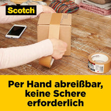 Lade das Bild in den Galerie-Viewer, Scotch® Box Lock™ Papier-Verpackungsband, 48 mm x 22,8 m, 1 Rolle/Packung | Packung (1 Rolle)
